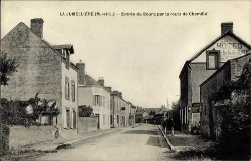 Ak La Jumellière Maine-et-Loire, Entree du Bourg par la route de Chemille