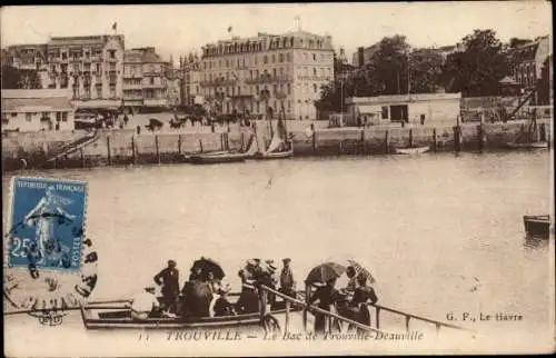 Ak Trouville sur Mer Calvados, Le Bac de Trouville-Deauville