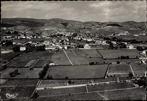 Ak Fleurie Rhône, Flugbild