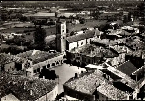 Ak Castillonnès Lot et Garonne, Vue sur le centre