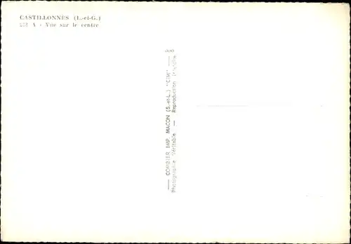 Ak Castillonnès Lot et Garonne, Vue sur le centre