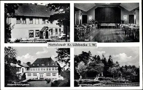 Ak Nettelstedt Lübbecke Westfalen, Kinderheim, Freilichtbühne, Gasthof