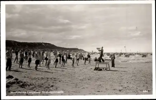 Ak Nordseebad Langeoog Ostfriesland, Strandgymnastik