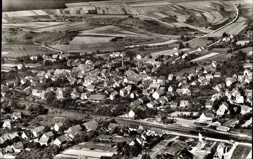 Ak Weimar an der Lahn Hessen, Fliegeraufnahme vom Ort