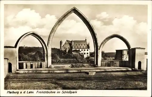 Ak Marburg an der Lahn, Freilichtbühne im Schlosspark