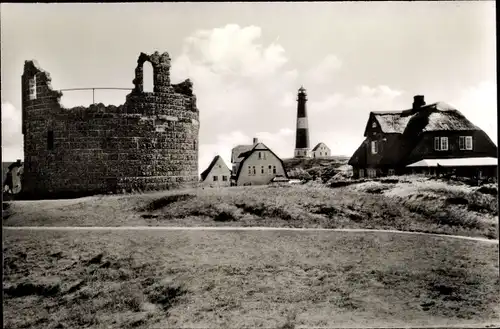 Ak Hörnum auf Sylt Nordfriesland, Ruine, Leuchtturm