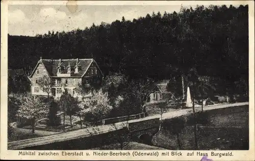 Ak Eberstadt Darmstadt in Hessen, Haus Burgwald, Wald
