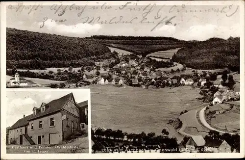 Ak Aschbach Wald Michelbach im Odenwald Hessen, Gasthaus Waldeslust, Total