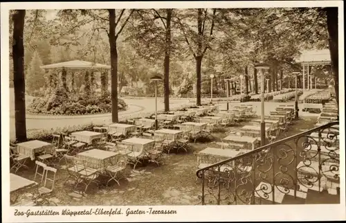 Ak Elberfeld Wuppertal, Zoo Gaststätten, Terrasse