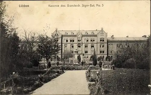 Ak Lübben im Spreewald, Kaserne des Brandenb. Jäger Bat. Nr. 3