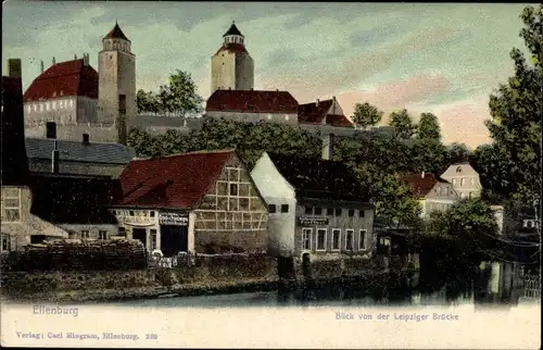 Ak Eilenburg Mulde, Leipziger Brücke, Wasserpartie