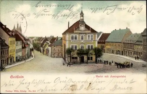Ak Geithain in Sachsen, Markt, Amtsgericht