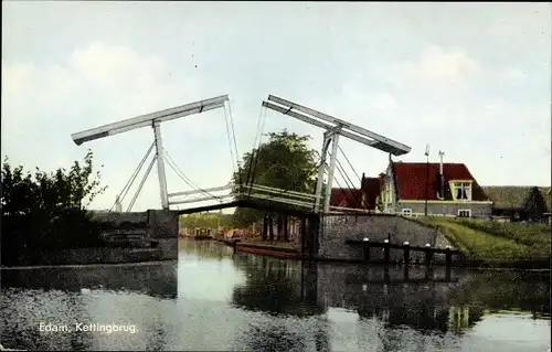 Ak Edam Volendam Nordholland Niederlande, Kettingbrug