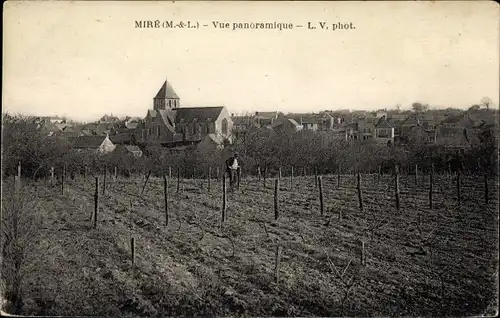 Ak Miré Maine et Loire, Vue panoramique