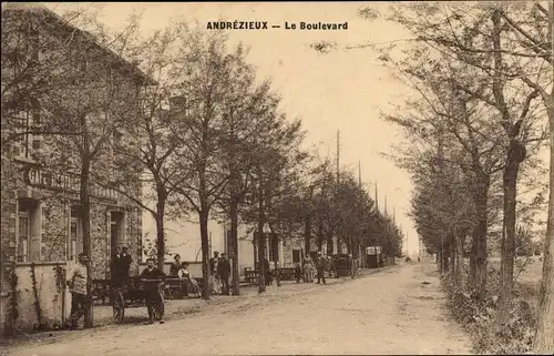 Ak Andrézieux Loire, Le Boulevard