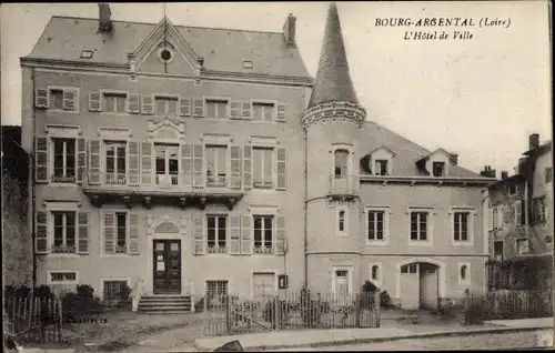 Ak Bourg Argental Loire, L'Hotel de Ville