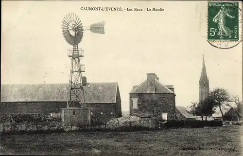 Ak Caumont L´Éventé Calvados, Les Eaux, Le Moulin