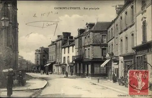 Ak Caumont L´Éventé Calvados, Rue principale