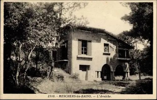 Ak Meschers les Bains Charente Maritime, L'Arneche