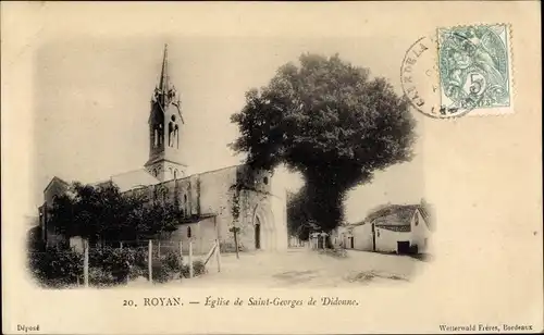 Ak Royan Charente Maritime, Eglise de Saint Georges de Didonne