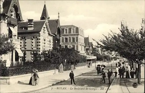 Ak Royan Charente Maritime, Le Boulevard Saint Georges