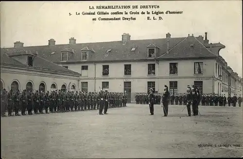 Ak La Rehabilitation de Dreyfus, General Gillain, Commandant Dreyfus, Croix de la Legion d'honneur