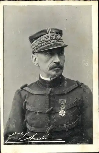 Ak Portrait d. franz. General Aude, Uniform, Orden