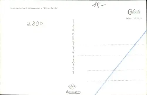 Ak Nordenham in Niedersachsen, Strandhalle