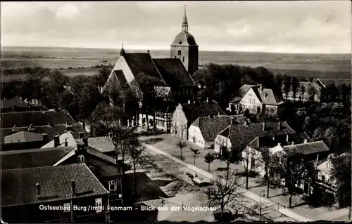 Ak Burg auf der Insel Fehmarn, Blick aus der Vogelschau