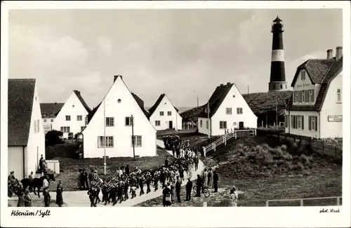 Ak Hörnum auf Sylt, Nordseebad, Ortschaft, Kapelle, Leuchtturm