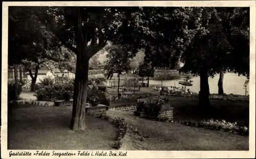 Ak Felde in Schleswig Holstein, Gaststätte Felder Seegarten