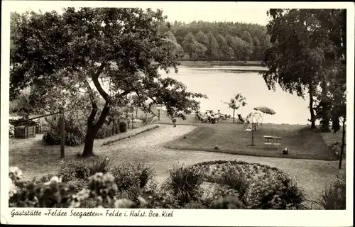 Ak Felde in Schleswig Holstein, Gaststätte Felder Seegarten