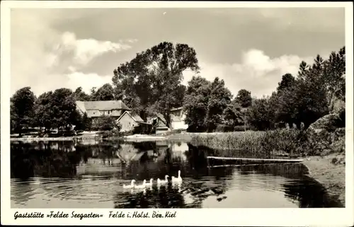 Ak Felde in Schleswig Holstein, Gaststätte Felder Seegarten