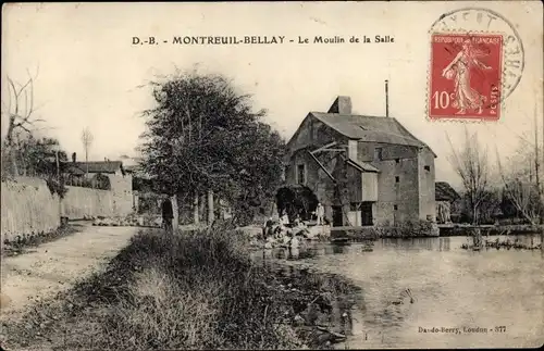 Ak Montreuil Bellay Maine et Loire, Moulin de la Salle, Wassermühle