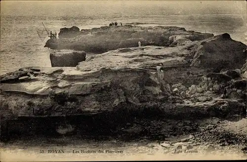 Ak Royan Charente Maritime, Les Rochers des Pierrieres