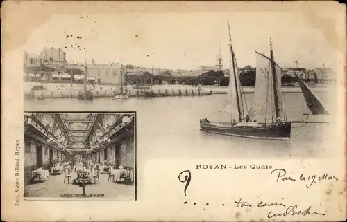 Ak Royan Charente Maritime, Les Quais, Segelboote