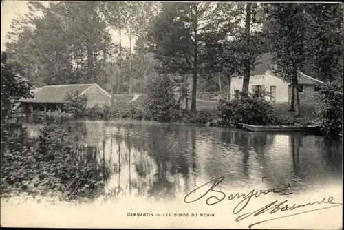 Ak Dammartin Seine et Marne, Les Bords du Morin