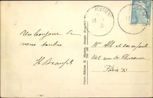 Ak Faremoutiers Seine et Marne, Place du Marche