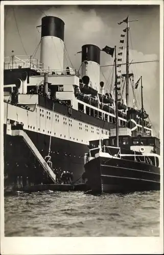 Ak Einbooten in Hamburg, Dampfschiff, Boot