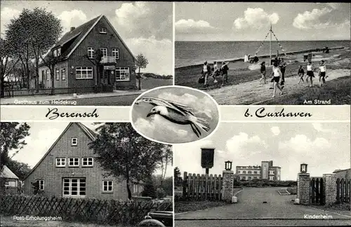 Ak Berensch Arensch Cuxhaven in Niedersachsen, Gasthaus zum Heidekrug, Am Strand, Kinderheim