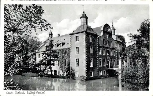 Ak Borbeck Essen Nordrhein Westfalen, Blick auf das Schloss am Wasser