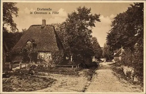 Ak Oevenum auf Föhr, Dorfstraße