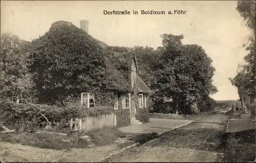 Ak Boldixum Wyk auf Föhr Nordfriesland, Dorfstraße