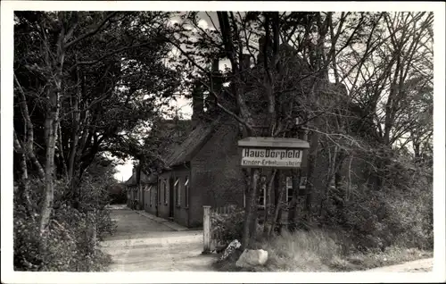 Ak Süderende Insel Föhr in Nordfriesland, Kindererholungsheim Haus Dörpfeld