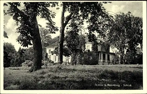 Ak Gudow im Herzogtum Lauenburg, Schloss, Teilansicht