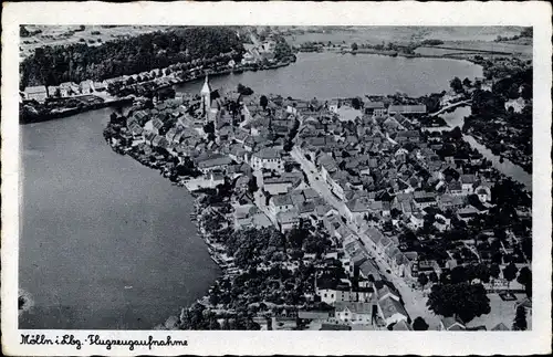 Ak Mölln i. Lauenburg, Fliegeraufnahme von der Stadt