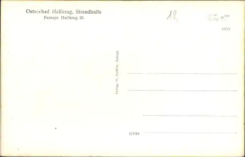 Ak Haffkrug Scharbeutz Ostholstein, Strandhalle, Innenansicht