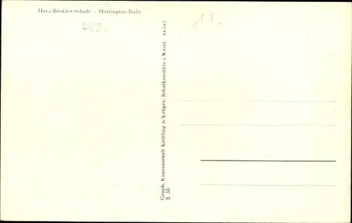 Ak Hattingen im Ruhrgebiet, Hans Böckler Schule, Vorderansicht