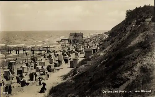 Ak Ostseebad Koserow auf Usedom, Am Strand