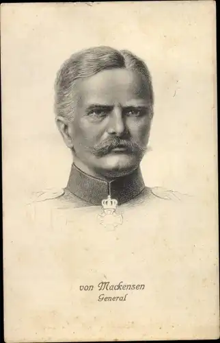 Künstler Ak General von Mackensen, Portrait,